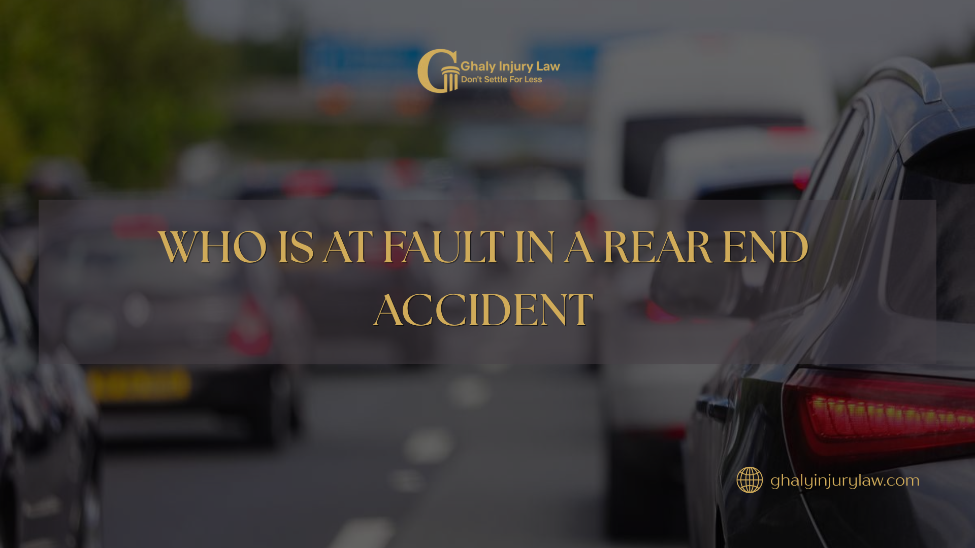 who is at fault in a rear end accident